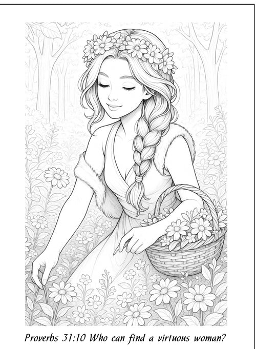 Coloring Book - Virtuous Woman Proverbs 31