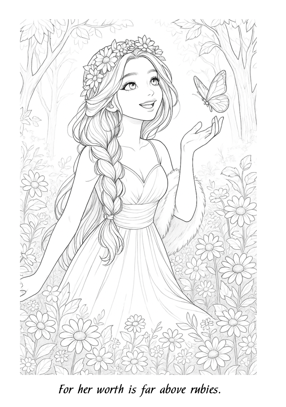 Coloring Book - Virtuous Woman Proverbs 31